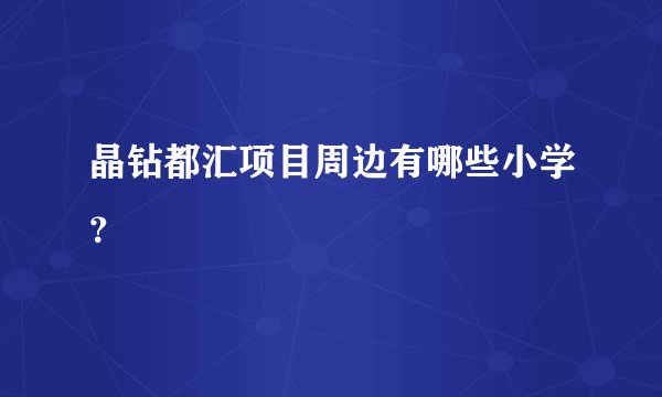 晶钻都汇项目周边有哪些小学？