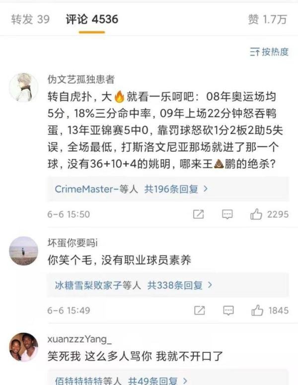 报应来了!王仕鹏嘲笑哈登受伤,个人微博已被球迷攻陷!
