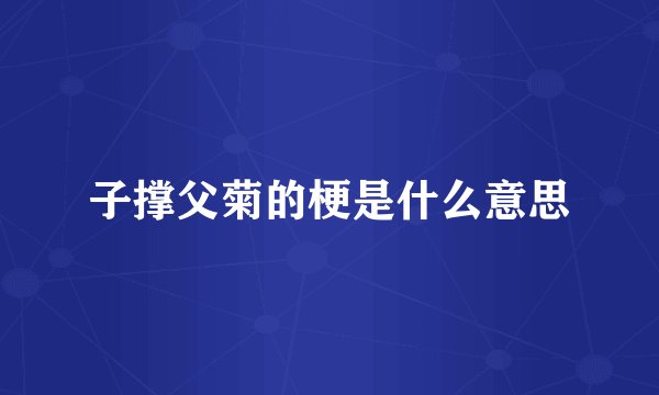 子撑父菊的梗是什么意思
