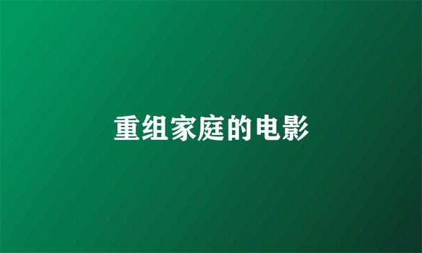 重组家庭的电影
