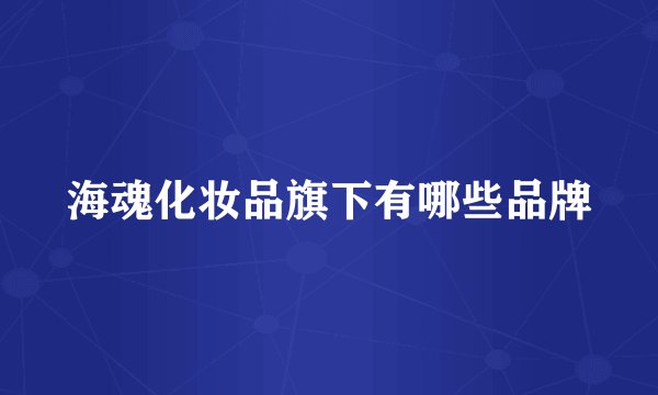 海魂化妆品旗下有哪些品牌