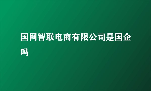 国网智联电商有限公司是国企吗