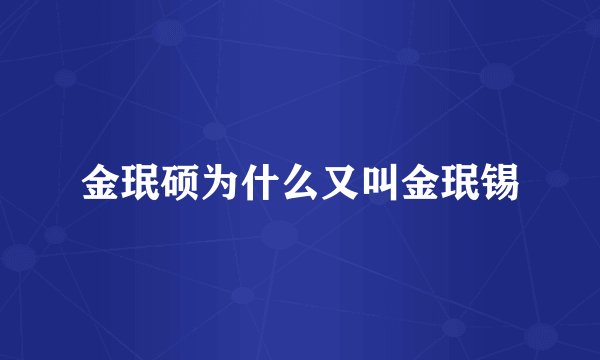 金珉硕为什么又叫金珉锡