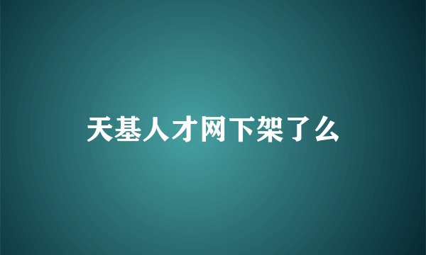天基人才网下架了么