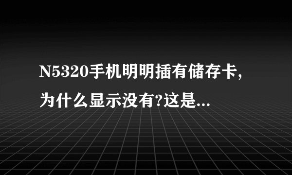 N5320手机明明插有储存卡,为什么显示没有?这是怎么回事啊