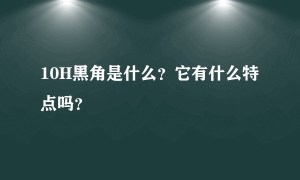 10H黑角是什么？它有什么特点吗？