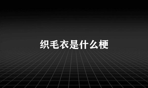 织毛衣是什么梗