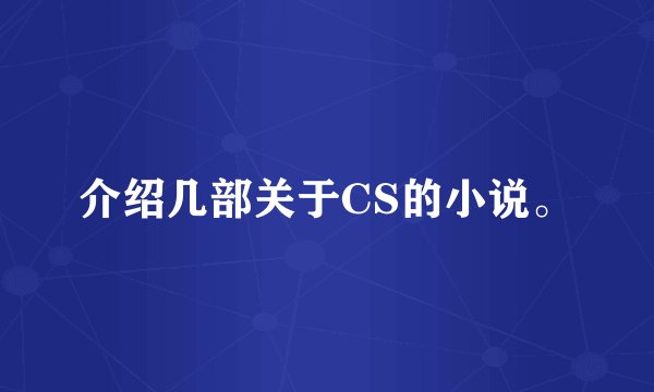 介绍几部关于CS的小说。