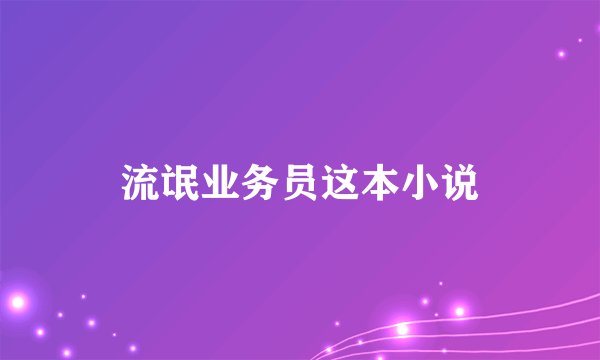 流氓业务员这本小说