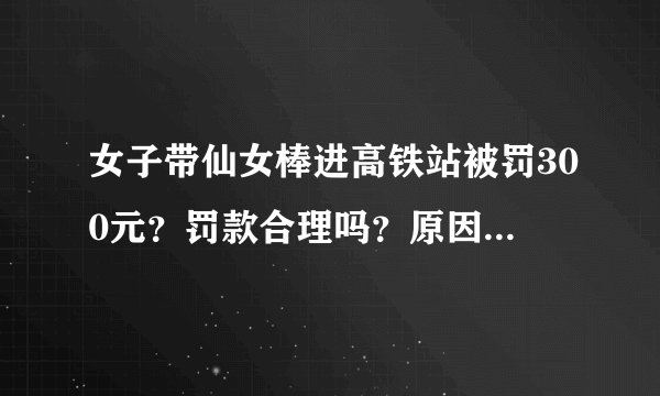 女子带仙女棒进高铁站被罚300元？罚款合理吗？原因是什么？