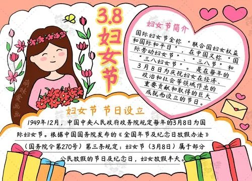 三八妇女节手抄报内容简短