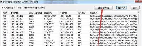大鱼端口查看器如何打开445