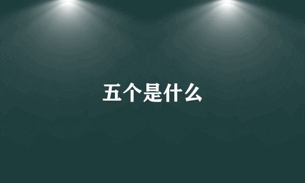 五个是什么