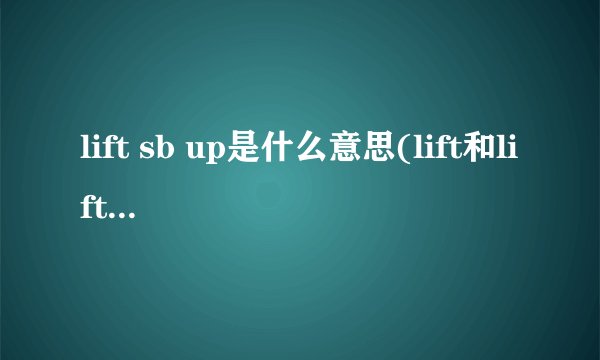 lift sb up是什么意思(lift和liftup的区别)