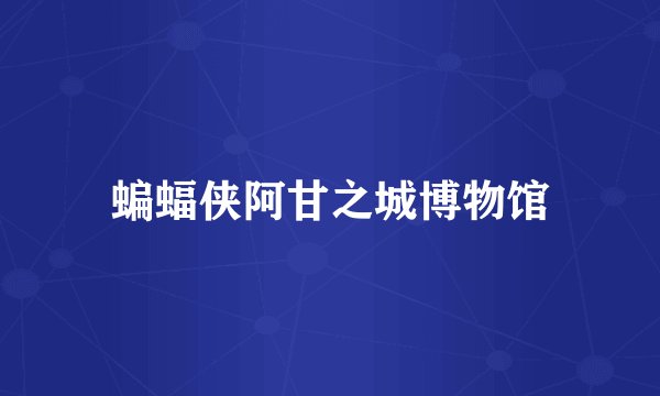 蝙蝠侠阿甘之城博物馆