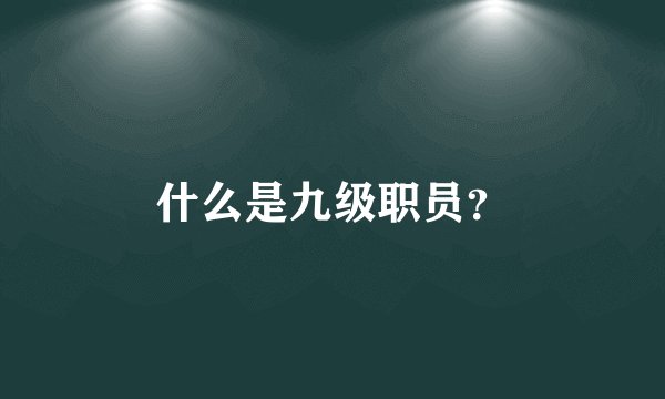 什么是九级职员？