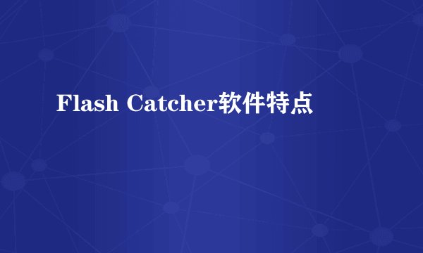 Flash Catcher软件特点