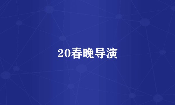 20春晚导演