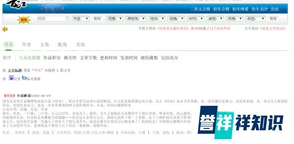 晋江的男频小说同人文统计