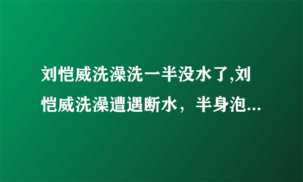 刘恺威洗澡洗一半没水了,刘恺威洗澡遭遇断水，半身泡汤难愁（不足50字）