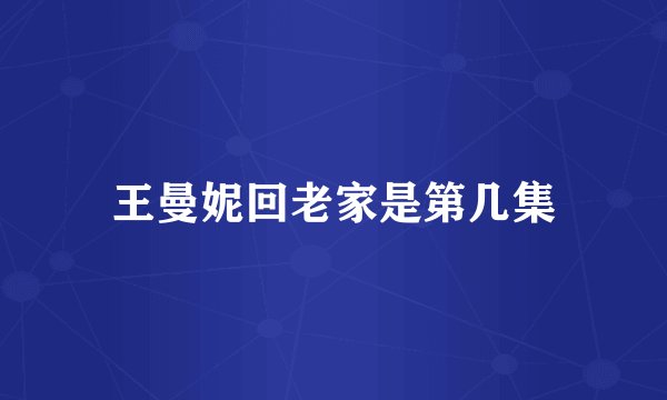 王曼妮回老家是第几集