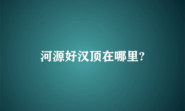 河源好汉顶在哪里?