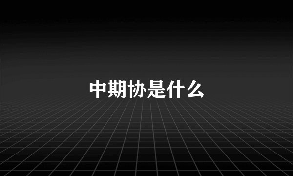 中期协是什么