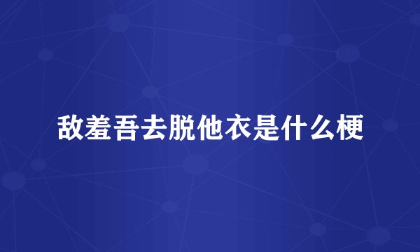 敌羞吾去脱他衣是什么梗
