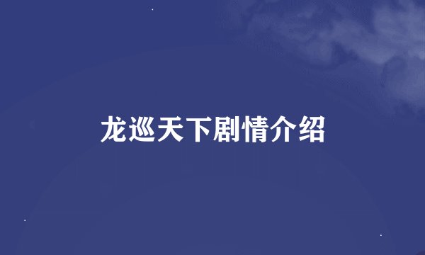 龙巡天下剧情介绍