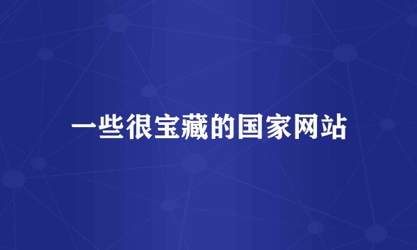 一些很宝藏的国家网站