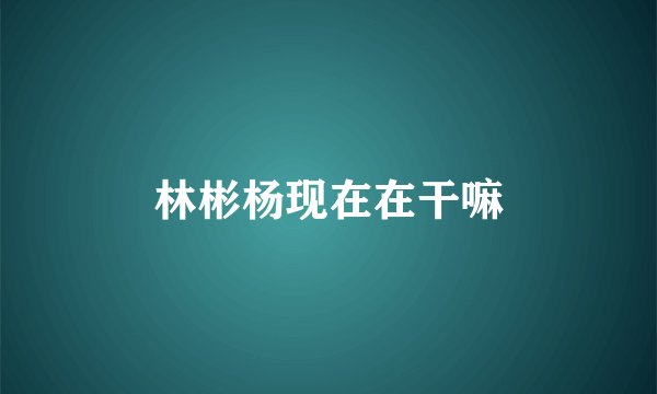 林彬杨现在在干嘛