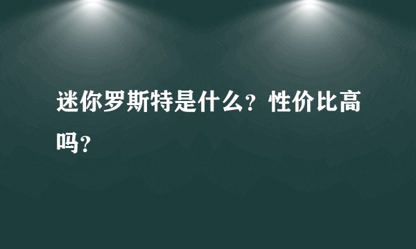 迷你罗斯特是什么？性价比高吗？