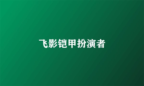 飞影铠甲扮演者