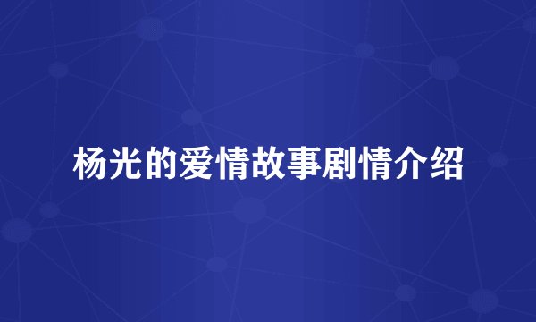 杨光的爱情故事剧情介绍