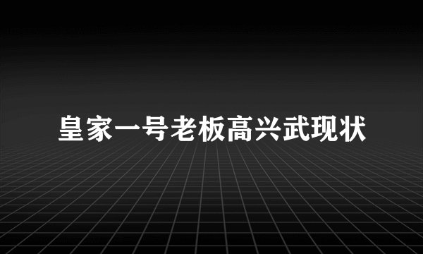 皇家一号老板高兴武现状