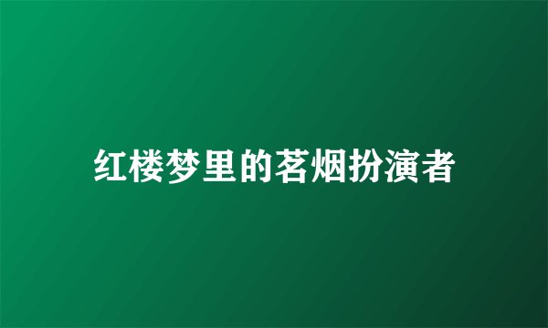 红楼梦里的茗烟扮演者