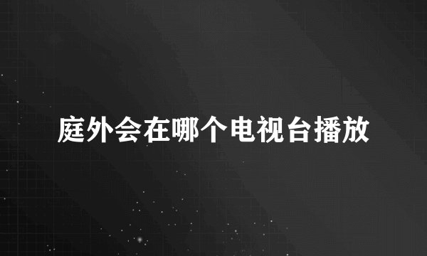 庭外会在哪个电视台播放