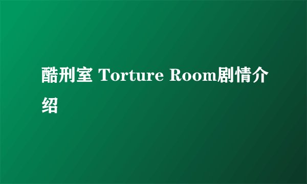 酷刑室 Torture Room剧情介绍