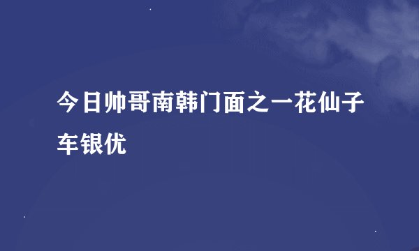 今日帅哥南韩门面之一花仙子车银优