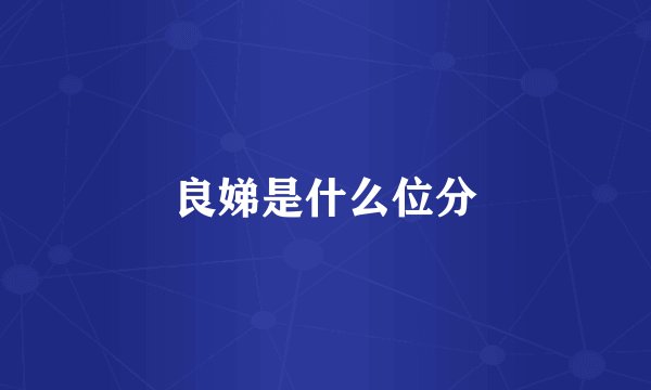 良娣是什么位分