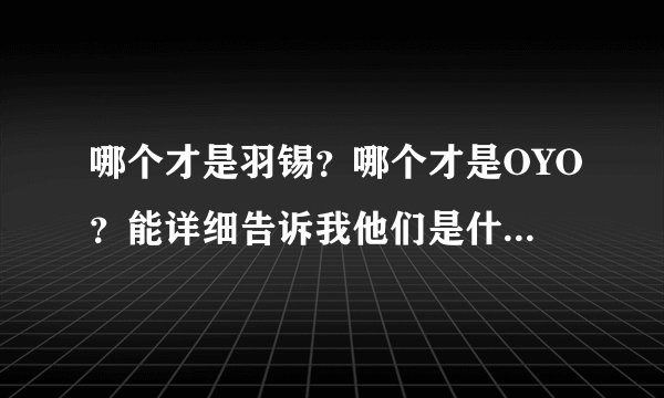 哪个才是羽锡？哪个才是OYO？能详细告诉我他们是什么关系？