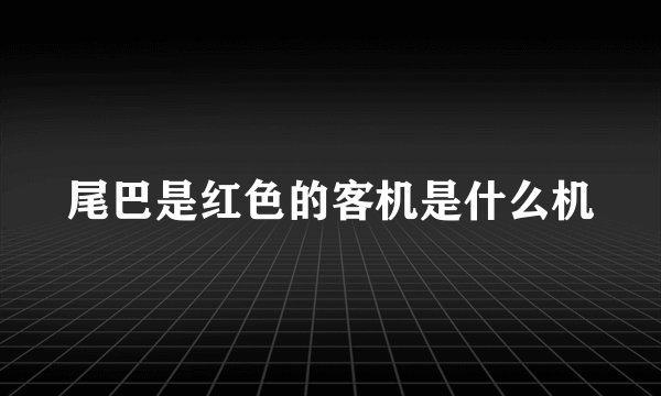 尾巴是红色的客机是什么机