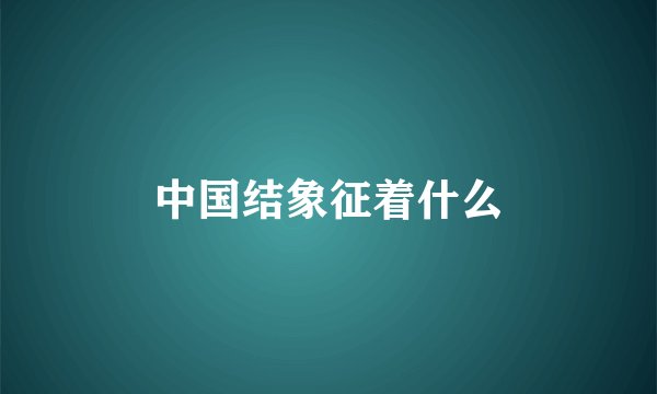 中国结象征着什么
