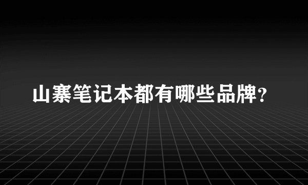 山寨笔记本都有哪些品牌？