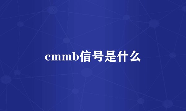 cmmb信号是什么