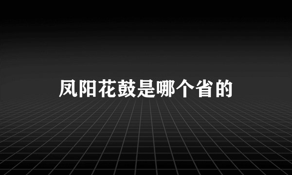 凤阳花鼓是哪个省的