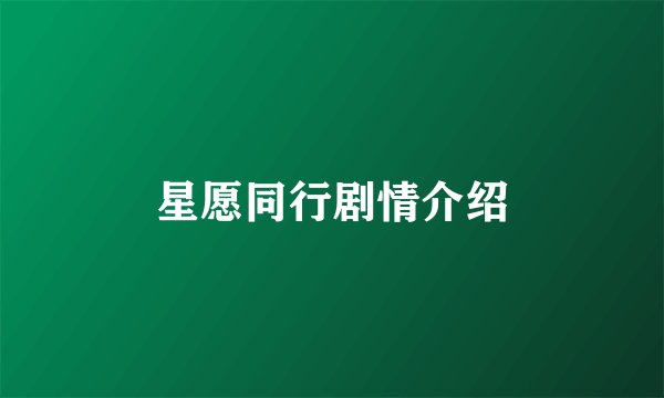 星愿同行剧情介绍