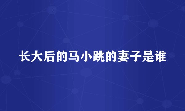 长大后的马小跳的妻子是谁