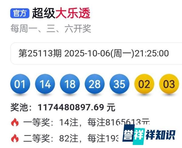 大乐透25113期开奖结果,福建或中8000万大奖,河南中出1469万元