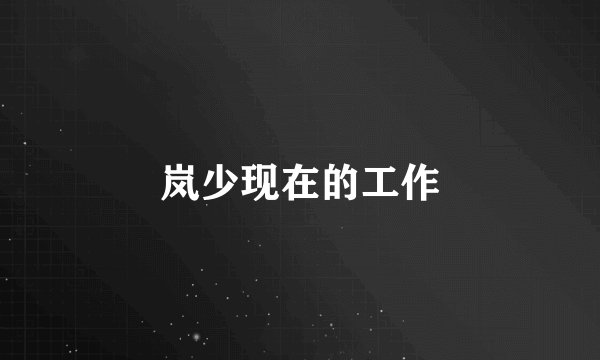 岚少现在的工作
